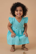 Load image into Gallery viewer, Wrap Dress | Cotton | Blue
