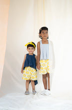 गैलरी व्यूवर में इमेज लोड करें, Pure Cotton Pleated Top and Shorts | Girls | Yellow Sunshine
