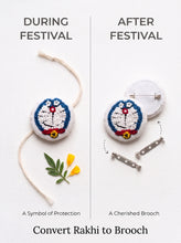 Load image into Gallery viewer, Handmade Doraemon Rakhi for Infants and Kids

