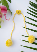 Load image into Gallery viewer, Handmade Crochet Flower Rakhi for Infants and Kids | Yellow

