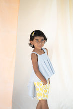 Load image into Gallery viewer, Pure Cotton Pleated Top and Shorts | Girls | Yellow Sunshine

