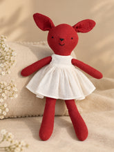 Load image into Gallery viewer, Cherry Red Bunny Handmade Fabric Doll | Soft Toy

