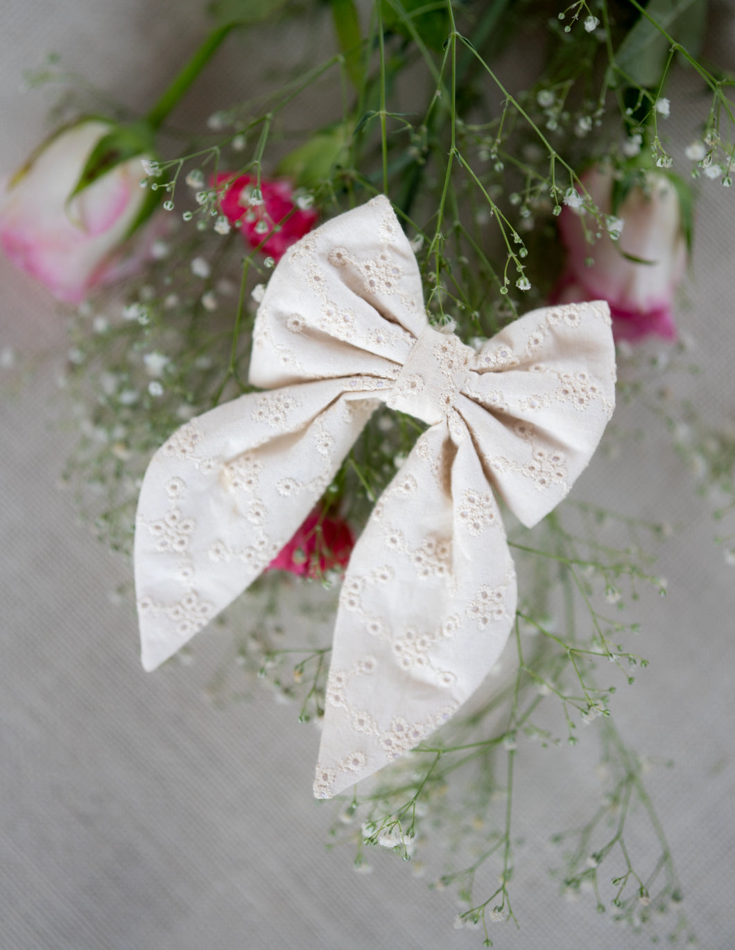 Cotton Hakoba Big Bow | Off-White | Hair Clip