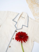 Load image into Gallery viewer, Handwoven Cotton Shirt for Kids |  Spread Collar | Off-White
