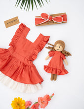 Load image into Gallery viewer, Gift Hamper For Girls| Peach Princess Dress &amp; Doll Hamper
