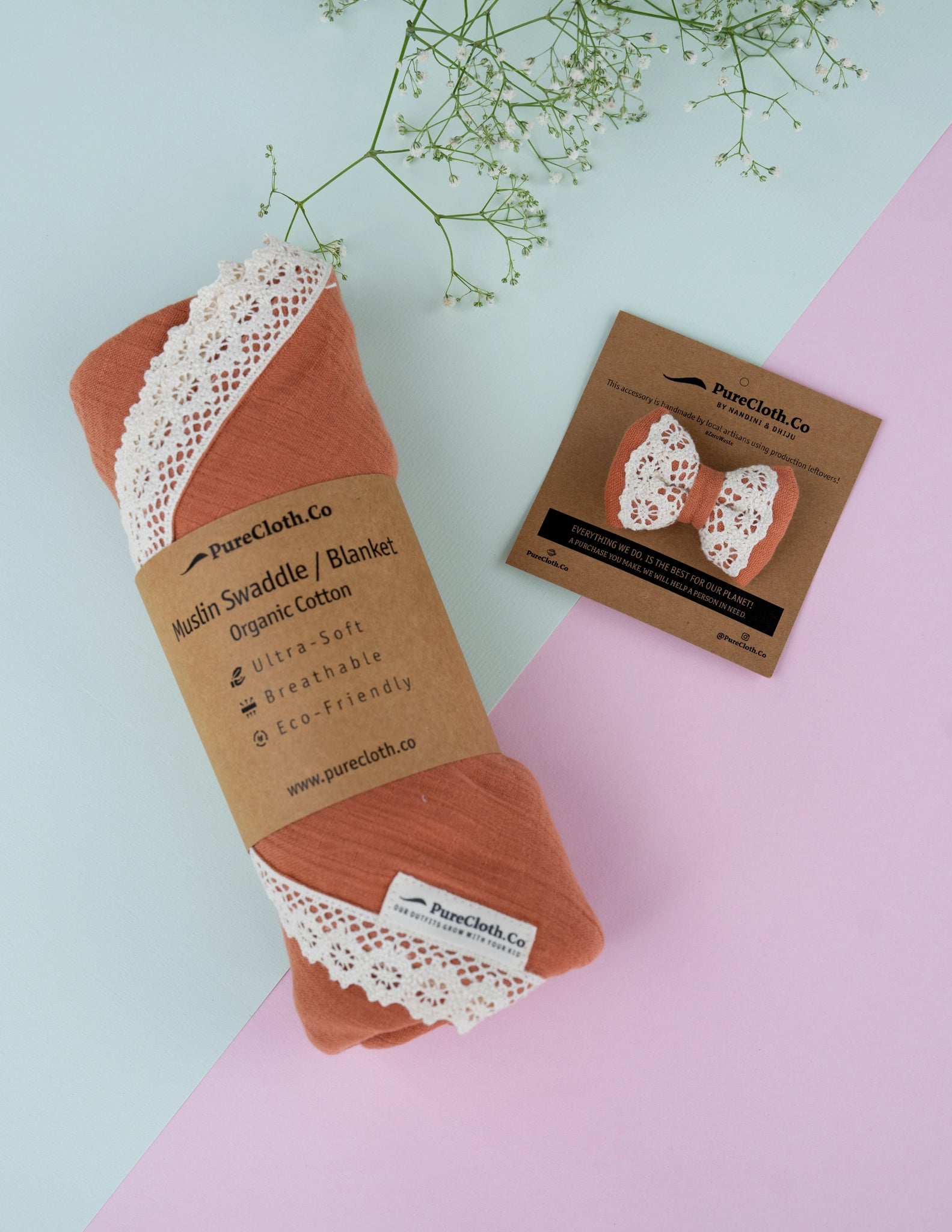 Organic Baby Muslin Swaddle Rustic Snuggle Soft Newborn Blanket