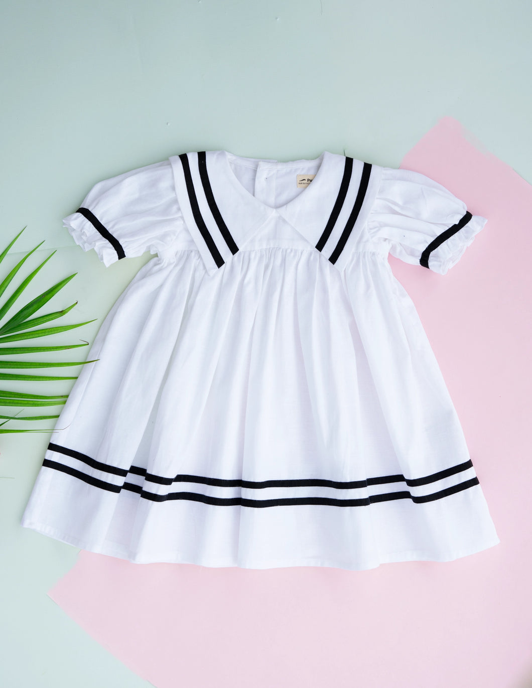 Sailor Dress for Girls | Cotton | White