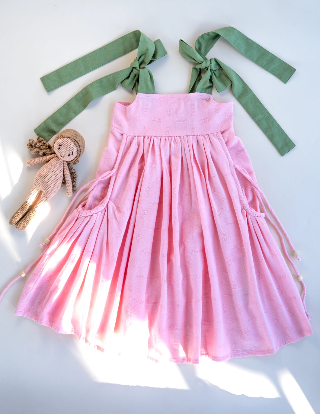 Organic - Secret Fairy Pocket Dress - Pink