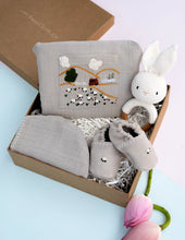 Load image into Gallery viewer, Organic Cotton Muslin Baby Boy Gift Hamper | The Cozy Sheep
