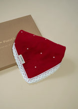 Load image into Gallery viewer, Organic Muslin Baby Swaddle/Blanket With Lace | Red Heart
