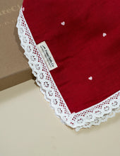 Load image into Gallery viewer, Organic Muslin Baby Swaddle/Blanket With Lace | Red Heart
