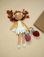 Load image into Gallery viewer, Hand-Crocheted Strawberry Rattle Teether | Pink
