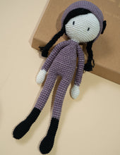 Load image into Gallery viewer, Lavender Hand-Crocheted Doll
