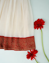 Load image into Gallery viewer, Traditional Silk Border Dress for Girls | Puff Sleeve | Tiny Pattu Pavadai
