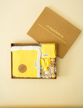 Load image into Gallery viewer, Gift Hamper for Newborn | The Little Nest Bundle | Mellow Yellow

