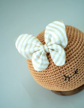 Load image into Gallery viewer, Butterfly Hair Clip | Off-White with Golden stripes Hair Clip
