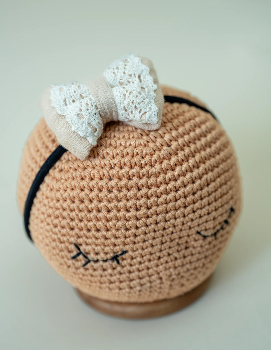 Newborn Mini Bow | Hair Clips | Headband | Beige