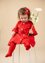 Load image into Gallery viewer, Christmas Wonderland | Red A-Line Dress | Cotton Linen
