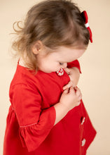 Load image into Gallery viewer, Christmas Wonderland | Red A-Line Dress | Cotton Linen
