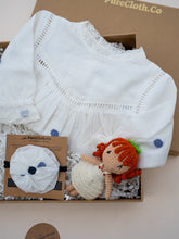 Load image into Gallery viewer, Baby Girl Gift Hamper with Cotton Romper and Swaddle - Polka Dot
