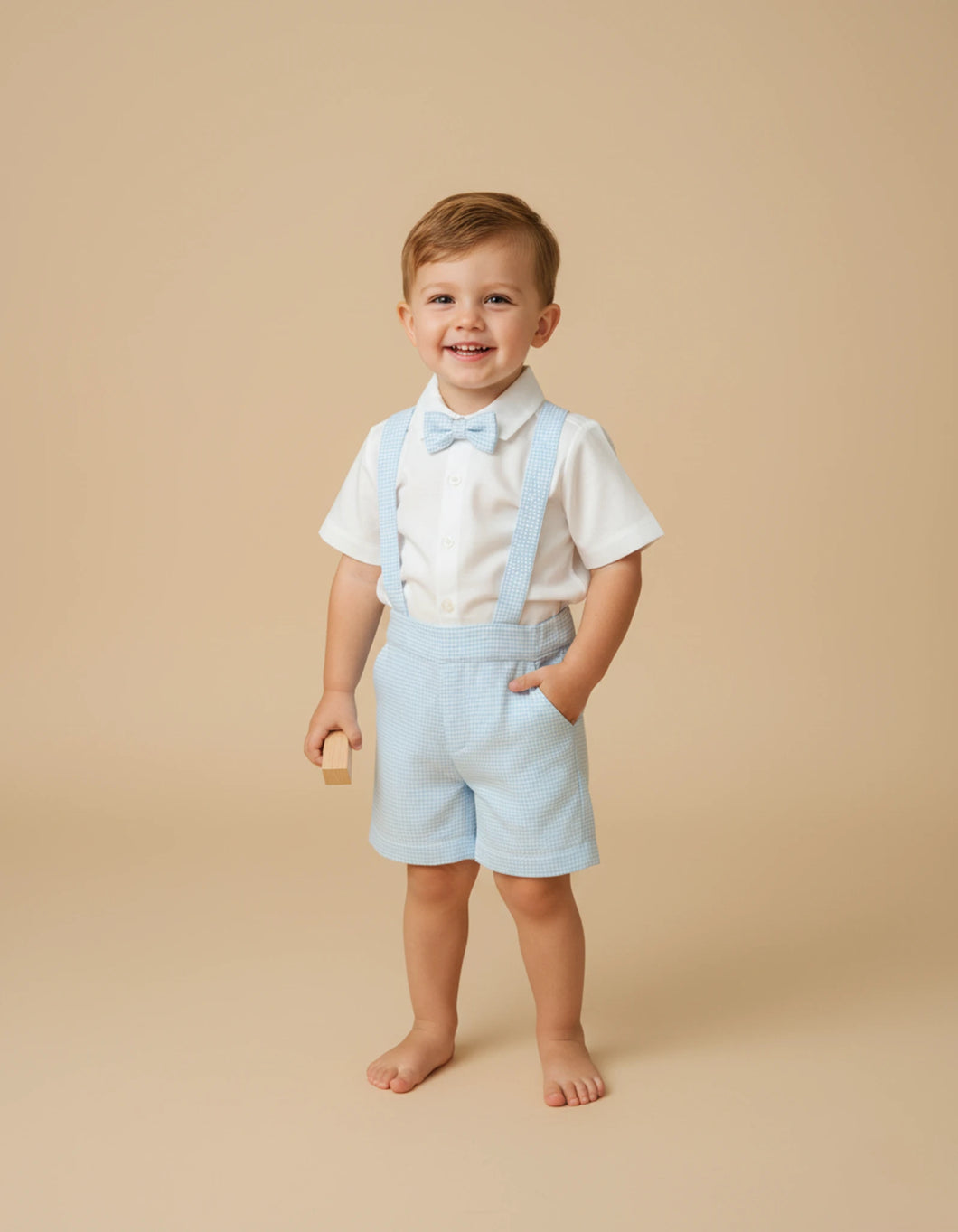 Tiny Tux Set Boys Cotton Suspender Set