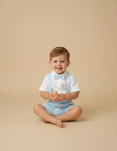 Load image into Gallery viewer, Tiny Tux Set Boys Cotton Suspender Set
