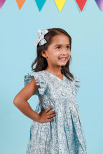 Load image into Gallery viewer, Blue Petal Wrap Dress for Infants &amp; Toddlers| Baby Frock
