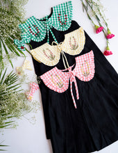 गैलरी व्यूवर में इमेज लोड करें, Little Black Dress for Girls | Detachable Collar | Cotton

