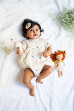 गैलरी व्यूवर में इमेज लोड करें, Baby Girl Romper and Detachable Vest | Cotton Jamdani | Polka Dot
