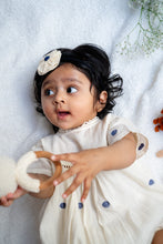 गैलरी व्यूवर में इमेज लोड करें, Baby Girl Romper and Detachable Vest | Cotton Jamdani | Polka Dot
