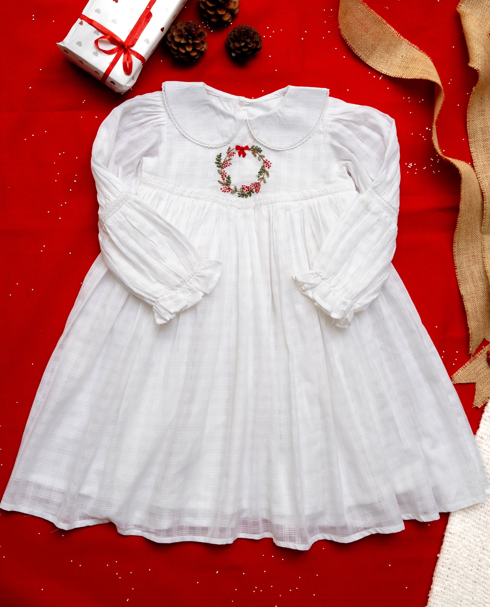 Whimsical Wonderland White Christmas Dress