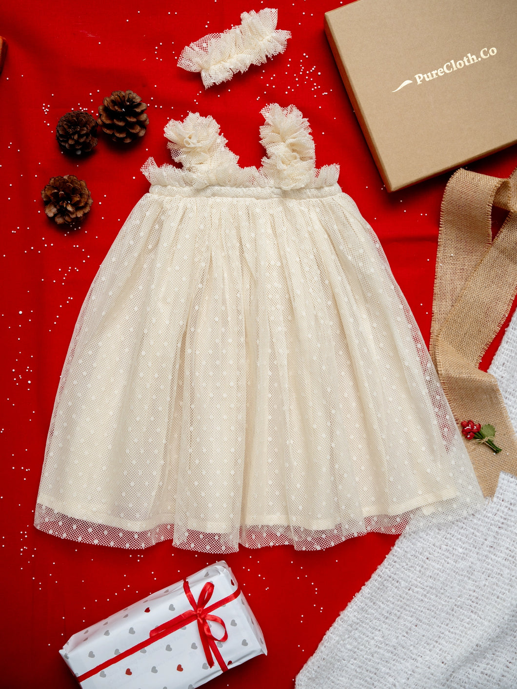 Vintage Lace Dress | Off-White | Cotton