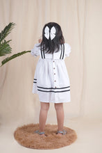 Load image into Gallery viewer, Sailor Dress for Girls | Cotton | White
