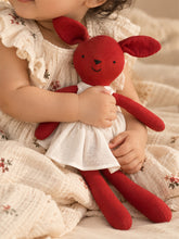 Load image into Gallery viewer, Cherry Red Bunny Handmade Fabric Doll | Soft Toy
