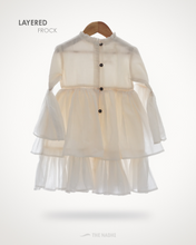 Load image into Gallery viewer, Little Belle Layered Dress | Ivory Elegance | Mull Cotton
