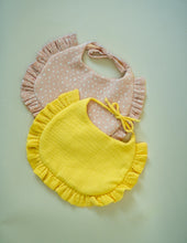 Load image into Gallery viewer, Baby Muslin Ruffled Bibs | Set of Two
