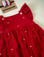 गैलरी व्यूवर में इमेज लोड करें, Organic Baby Romper for Girls - Red Heart
