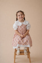 Load image into Gallery viewer, Classic White Hakoba Lace Dress with Handblocked Apron

