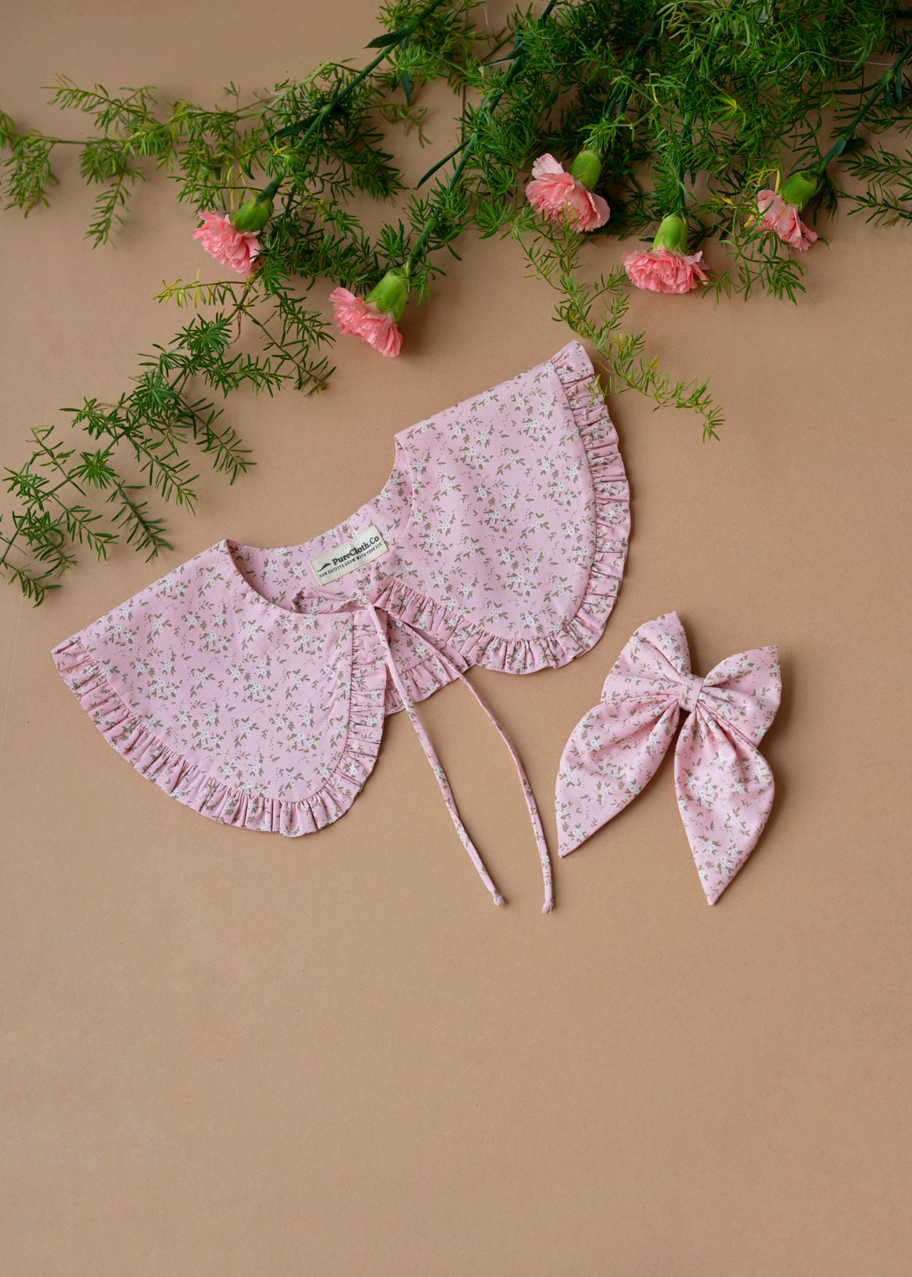 Pink collar with bow best sale