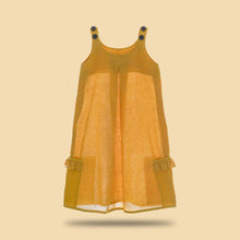 Load image into Gallery viewer, A beautiful deep yellow extendable shift dress.

