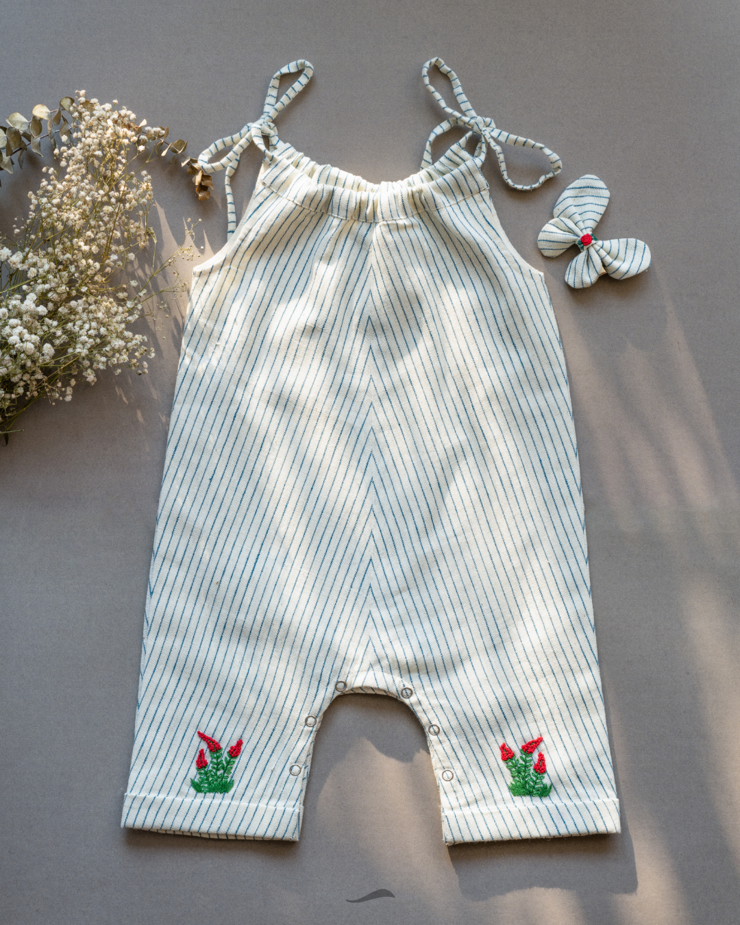 Organic Cotton Extendable Baby Jumpsuit for Girls